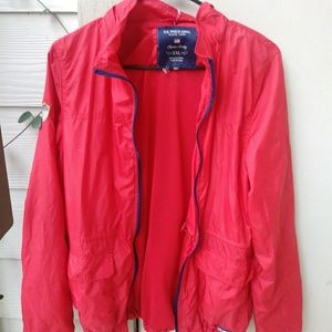 red polo windbreaker